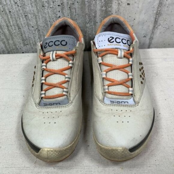 ECCO Biom Hybrid Hydromax Women’s EU 37 US 6/6.5 Golf Shoe Beige Orange - Picture 2 of 12